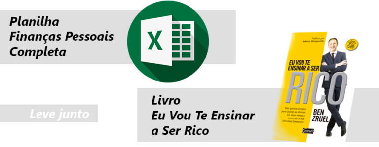 Planilha Finanças Pessoais + Livro Eu vou te ensinar a ser rico