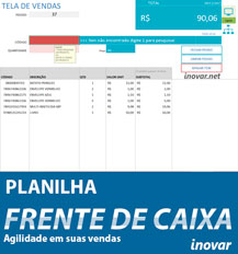 Planilha Frente de Caixa