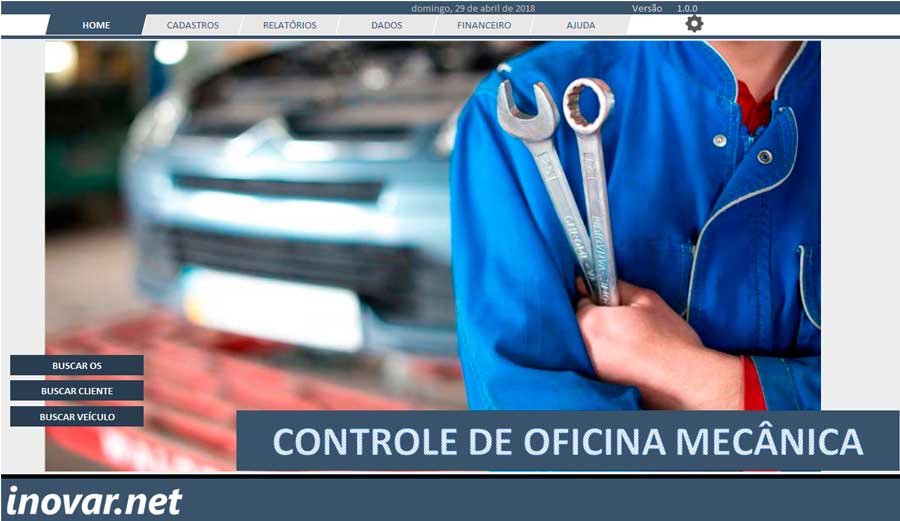 Planilha do Mecânico - Controle de Oficina Mecânica