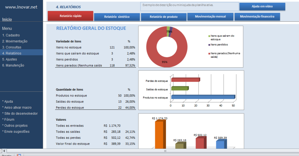 Controle de Estoque Completo
