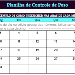 Planilha de Controle de Peso