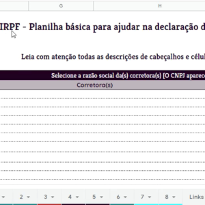 Planilha para Declaração de Imposto