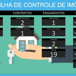 Planilha Controle de Alugueis - Corretor de Imóveis