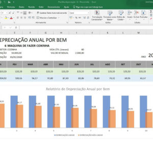Planilha Calculo e Controle de Depreciação